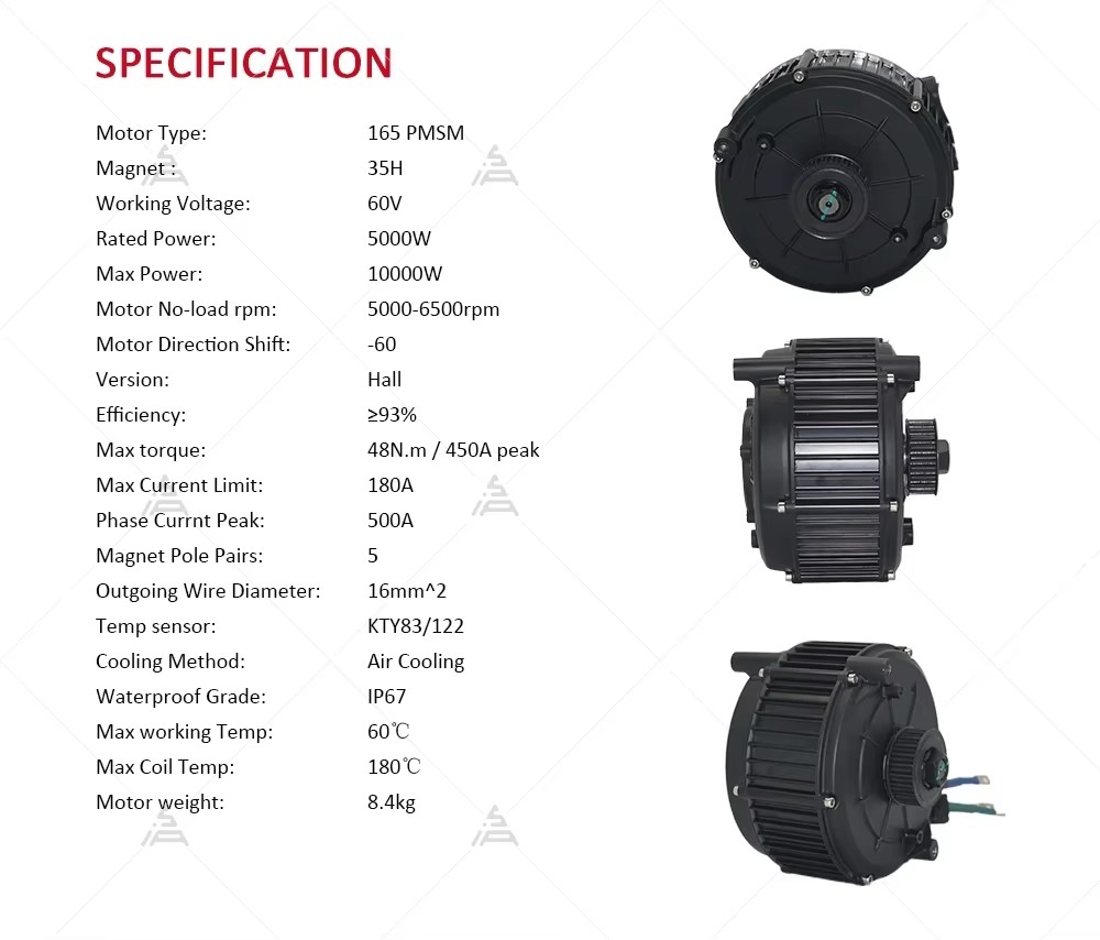 QS165 V2 5000W 72V Orta Tahrik - Mid Drive Motor Kit 72V 5000W incelemesi ve fiyatı