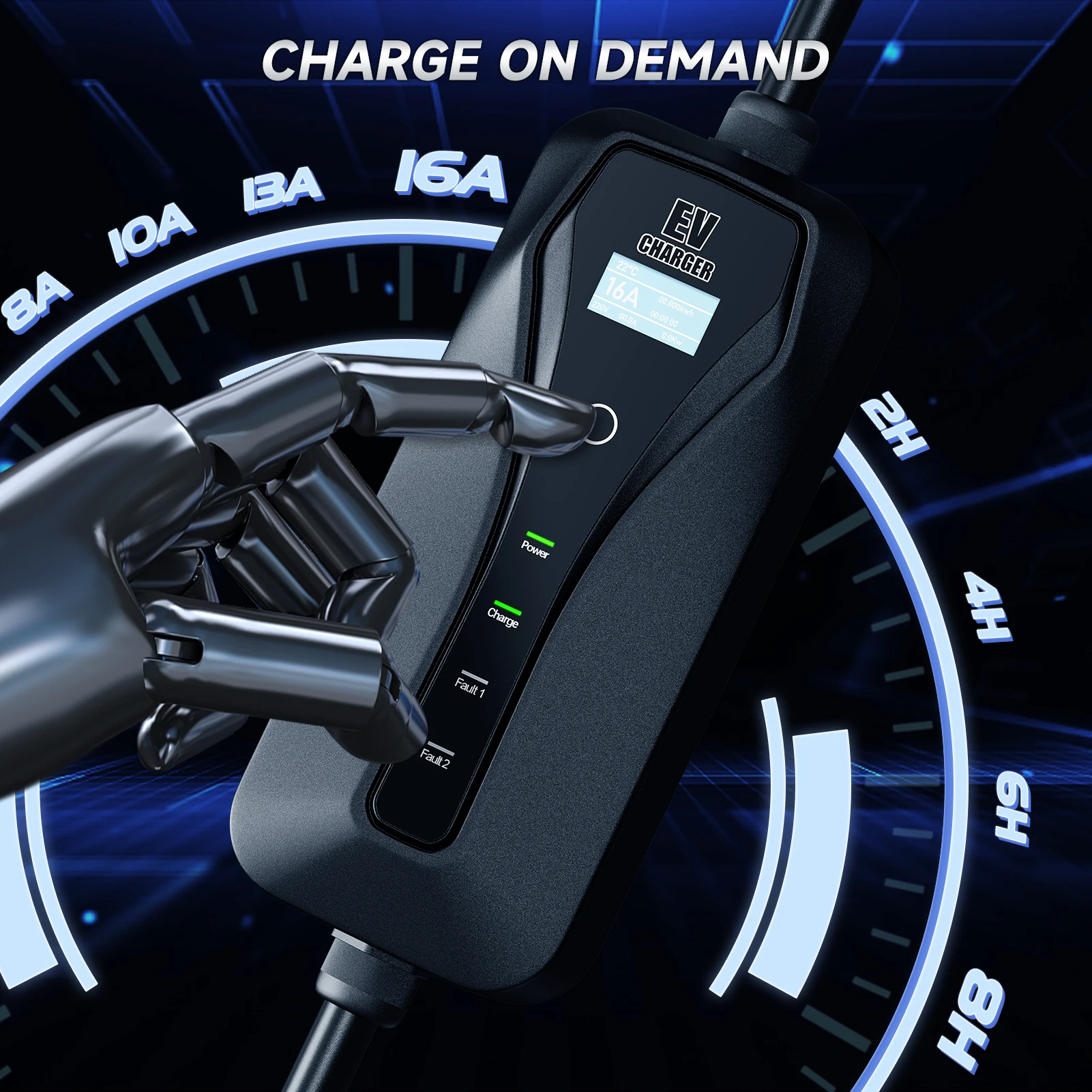 11KW 16A elektrikli araç şarjı - Type 2 Portable Ev Charger 11Kw Cee incelemesi ve fiyatı