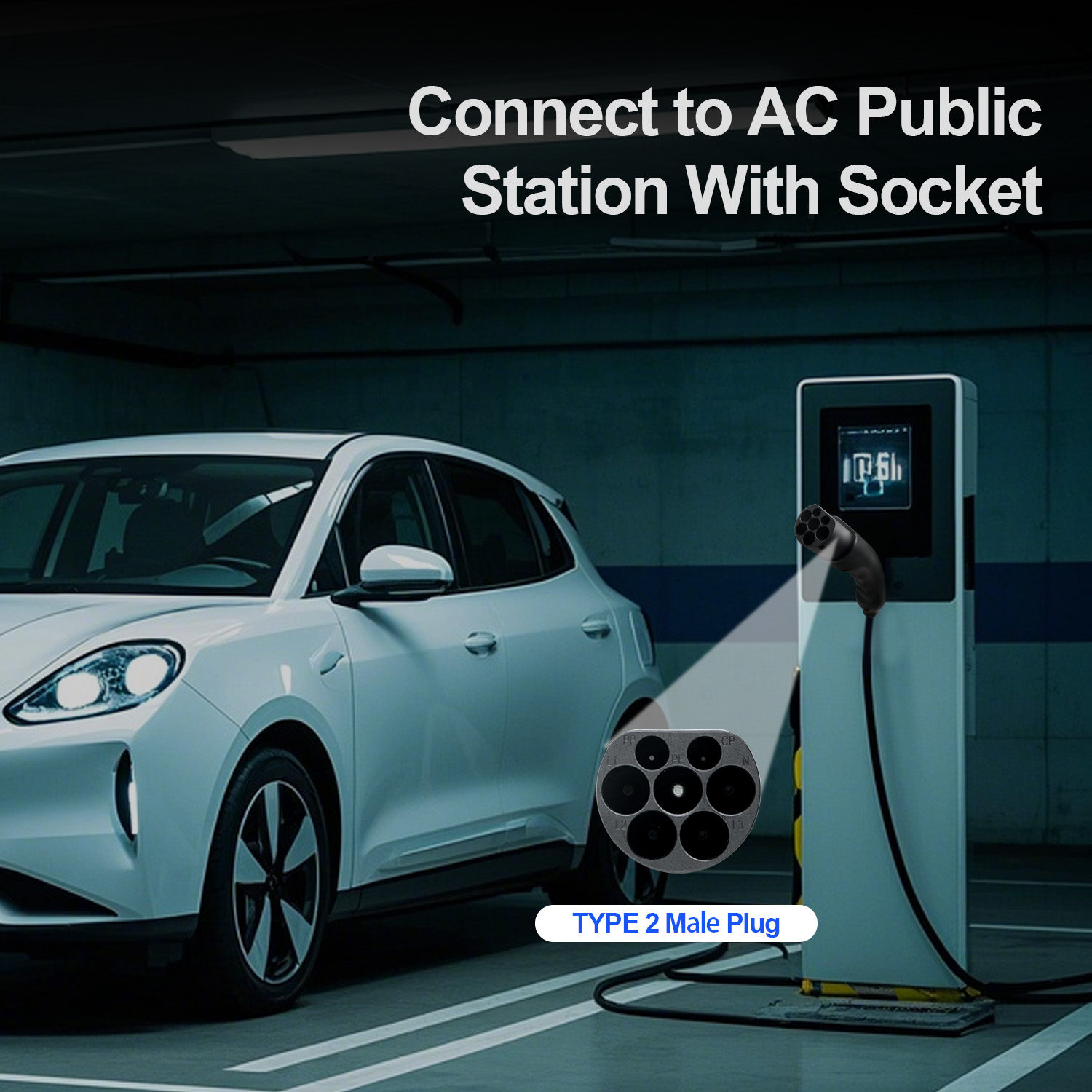 Kolanky Tip 2 Erkek EV Fişi 1P - Ev Charger Type 2 22Kw 32A 3 Phase incelemesi ve fiyatı