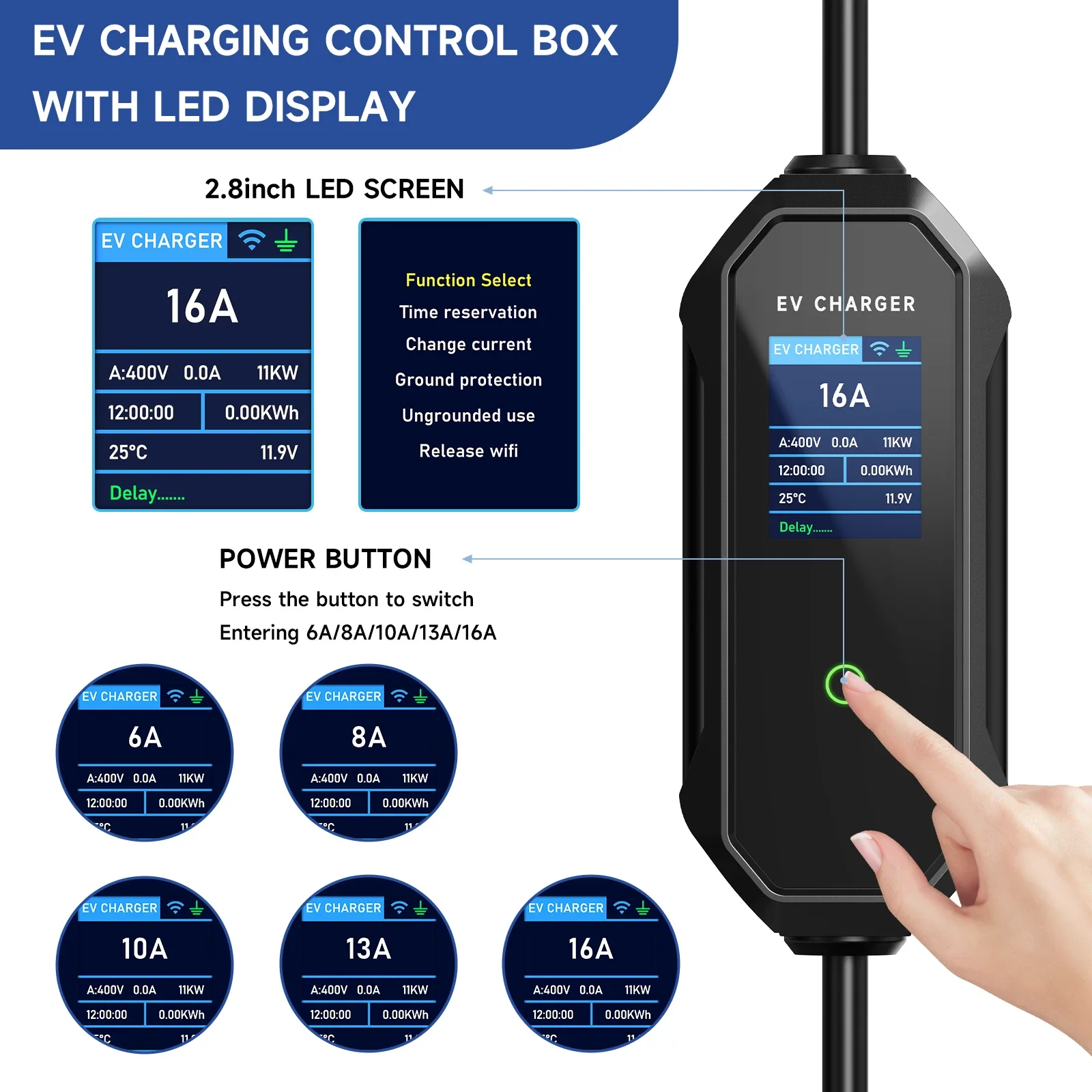 AFEEV Tip 2 Taşınabilir elektr - Type 2 Portable Ev Charger 11Kw Cee incelemesi ve fiyatı