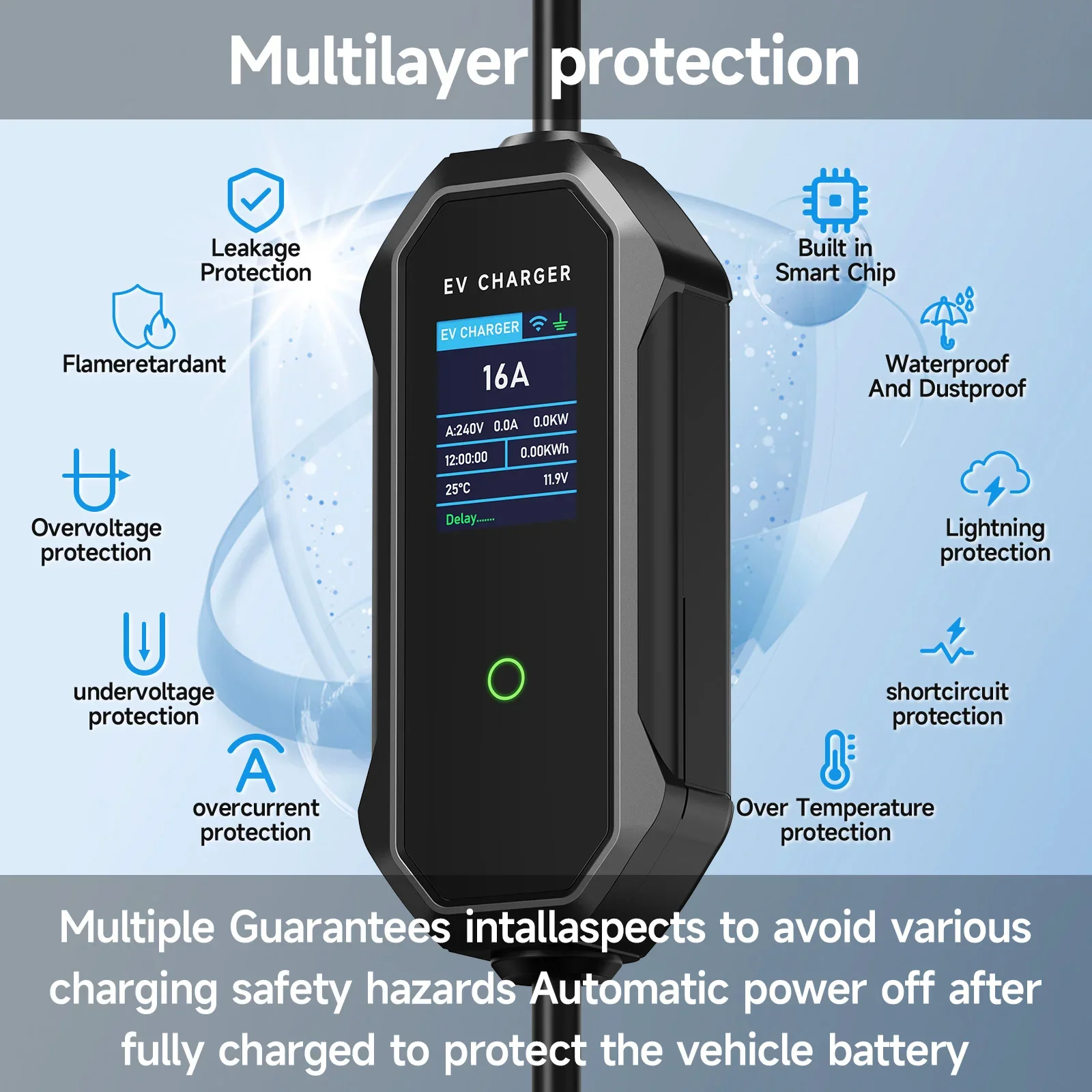 AFEEV Tip 2 Taşınabilir elektr - Type 2 Portable Ev Charger 11Kw Cee incelemesi ve fiyatı